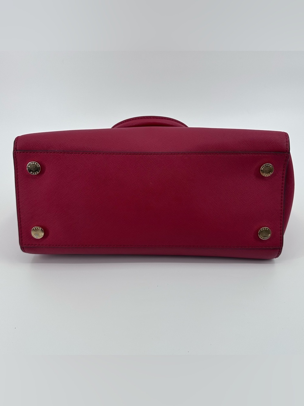 Michael Kors Red Selma Large Saffiano Leather Satchel with Gold Hardware - Picture 7 of 16